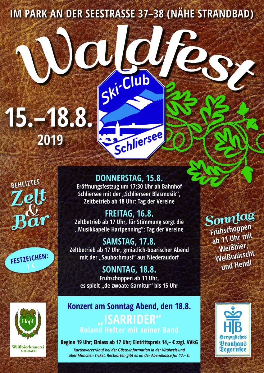 52. Traditionellen Waldfest vom 15.-18. August 2019